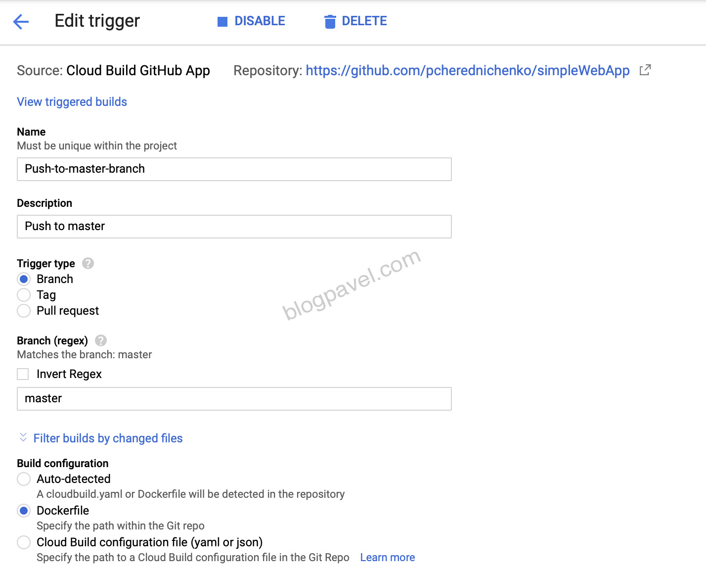 changeTriggerToMaster
